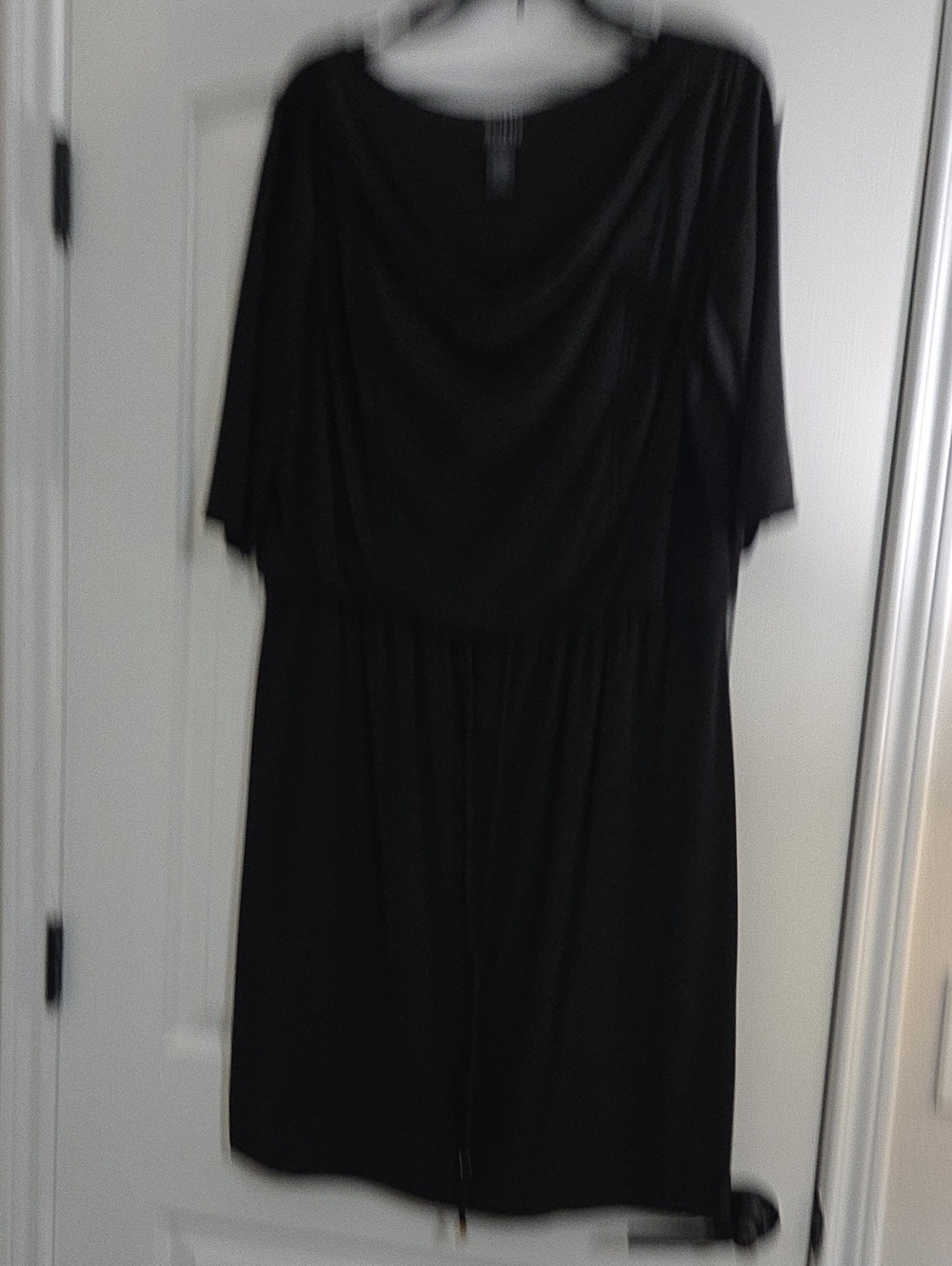 Soho Apparel Black Long Sleeve Scoop-Neck Dress